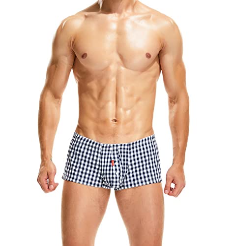 Men's Sexy Low Rise Boxing Shorts Striped Underwear4