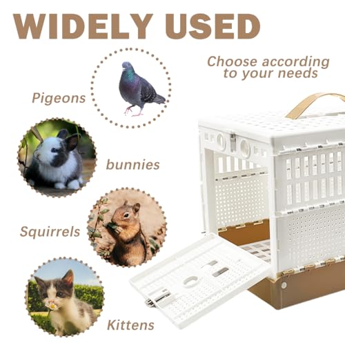 Image of Collapsible Bird Cage Plastic Bird Cage Portable Birds Cages Outdoor Small Birds Cages Suitable for Pigeons Parrots fledglings the Best Choice for Birds to Play and Race Training