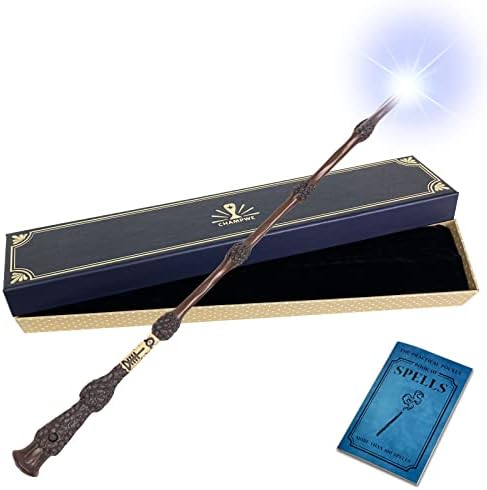 Light Up Magic Wizard Wand Rechargeable Illuminating Toy for Kids Witch Collection Cosplay Accessories (Honeycomb)