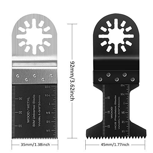 Preciva Oszillierendes Sägeblatt, 21 Stück, gemischtes Mehrzweckwerkzeug, mit Universal-Zubehör, oszillierendes Multifunktionswerkzeug mit Schnelllöse, für General Multi-Tool