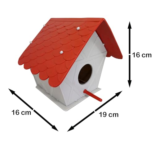 Casa De Passarinho Silvestres Ecológico Resistente Externo Grande (Verde)