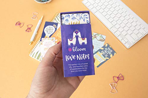 Bloom Daily Planners Love Note Card Deck - Cute Sentimental Quote Cards - Set Of Thirty 2" X 3.5" Cards - Assorted Designs #TOP2