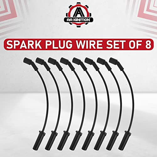 Spark Plug Wire Set - High Performance Kit - Compatible With Chevy, Gmc - 1999-2007 - Escalade, Express, Silverado 1500, Suburban, Savana, Sierra, Yukon, H2 - Replaces 9748Hh, 19351572, 89018056 #TOP5