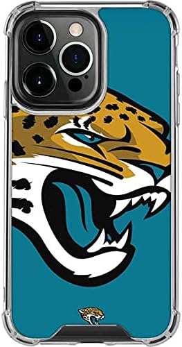 Skinit Clear Phone Case Compatible with iPhone 13 Pro - Officially Licensed NFL Jacksonville Jaguars Large Logo Design