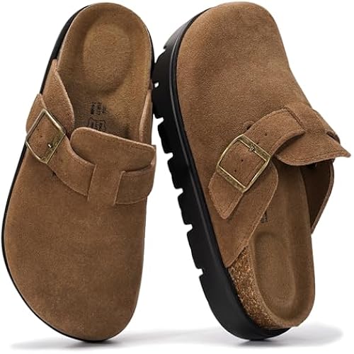 Project Cloud 100% Genuine Leather Platform Clogs for Women