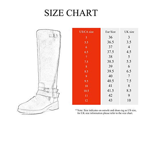DREAM PAIRS Women's Knee High Riding Boots Wide Calf3