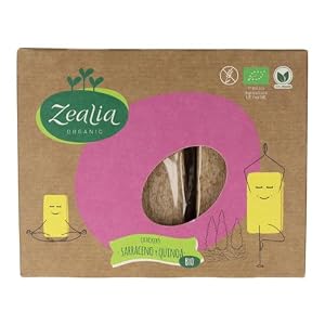 CRACKERS BIO DE SARRACENO Y QUINOA SIN GLUTEN VEGANO ZEALIA
