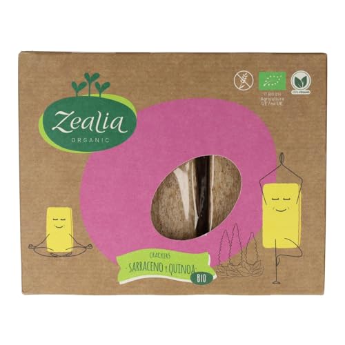 CRACKERS BIO DE SARRACENO Y QUINOA SIN GLUTEN VEGANO ZEALIA