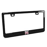 iPick Image for - Nissan GT-R Black Real 3K Carbon Fiber Finish ABS Plastic License Plate Frame