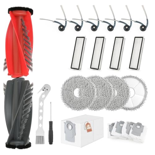 Brosses et filtres Roborock Qrevo Curv Edge S5A : pack de rechange aspirateur 21 pièces