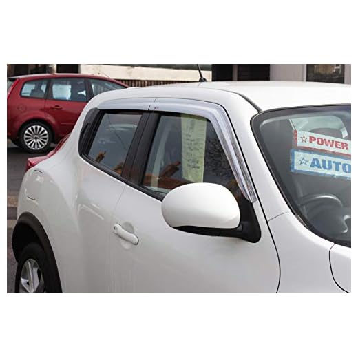 Para Nissan Juke Deflectores de viento Set (4 piezas) (cromo)