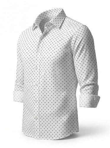 Image of Amazon Brand - INKAST Men's Printed Cotton Shirt | Full Sleeve | Regular Fit | Comfortable Formal Stylish Shirt for Men | Man Shirts for Professional Look