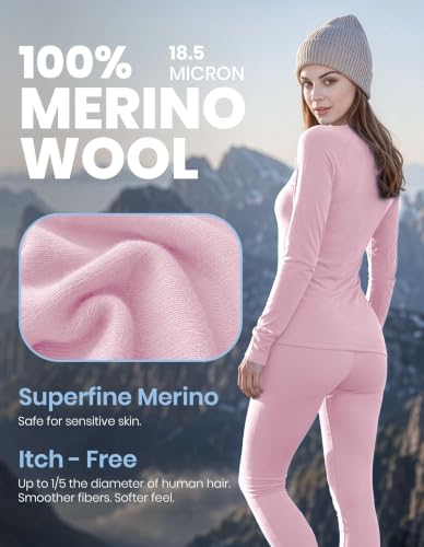 Image of Iguana Womens 100% Merino Wool Base Layer Set Active Thermals