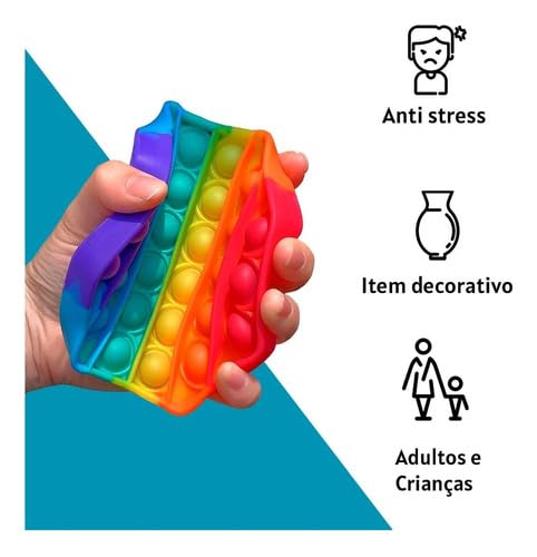 Fidget Toys Hand Spinner Anti Stress Pop It Bolha Colorido (Sapo)