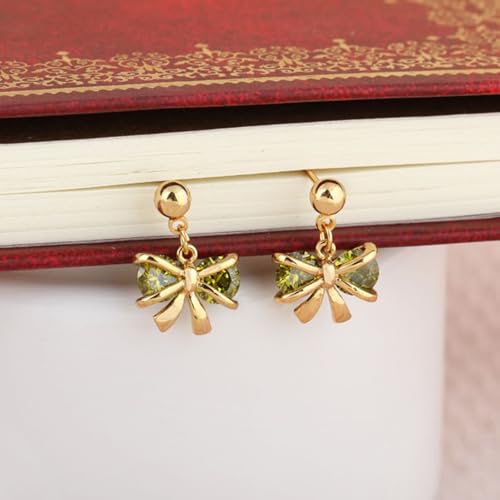 Pendientes de oro amarillo 9k y peridoto con acabado de alta joyería 2
