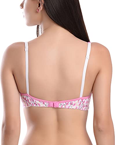 Image of StyFun Women's Non-Wired Bra, Non-Padded, Full Coverage Bra, Cotton Bra, Everyday Bras, Cup-B, Multicolor, See Main Image to Check How Many Bras You Will Get