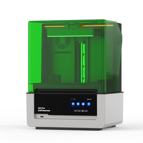 Uniformation 16K Resin 3D Printer,with Ultra-high Precision 385nm COB Light Source,120mm/h High-Speed Printing for Smart Auto Heating & Auto Feed System,9.5"x8.3"x4.7"Print Size（Model:GK3 Pro）