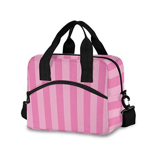 Pink Lunch Bags for Women Leakproof Crossbody Lunch Bag Lunch Bag with Shoulder Strap lunch Box Purse Lunch Cooler Bag for Women,Nurse,Teachers(k2)