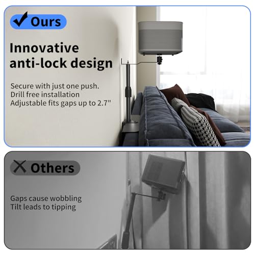 suptek Universal-Projektorständerhalterung, höhenverstellbare 360°-Schwenkhalterung für Nachttisch, Sofa und Tisch, Stabiler Stecksockel , Kompatibel mit den meisten Projektoren für Heimkino, PR001CM