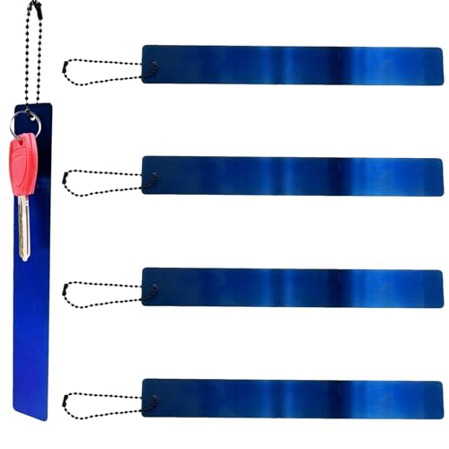 Image of 4 Pcs Commercial Grade Large Keychain Big Heavy Duty Bathroom Key Chain for Business Restroom to Not Lose Keys Giant Metal Long Keychain (4, Blue)