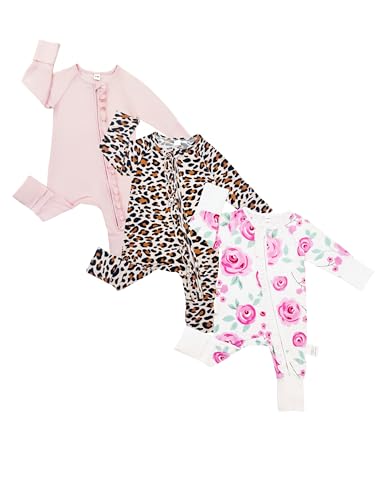 Image of Bow Dream Baby Girl Clothing Footies Bamboo Rayon Baby Girl Clothes Baby Romper Jumpsuit Newborn-24 Months