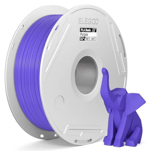 ELEGOO PLA Basic 3D Printer Filament and Reusable Spool Purple 1KG 1.75mm