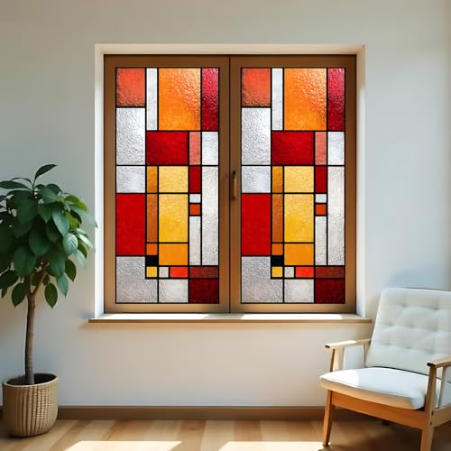 Vinilo para Ventanas Estilo Vidrio Colorido 17.5x39.4 in miniatura 4