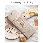 BAGSMART Travel Jewelry Organizer Case, Foldable Jewelry Roll for Necklaces, Earrings, Journey-Rings, Bracelets, Brooches, Portable, Black - Image 2