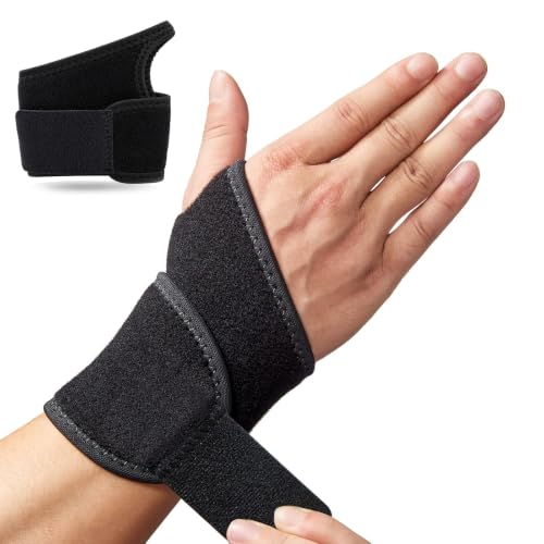 SUSTIVEX Muñequera para Fitness, Muñequera Ultraligera Sin Varillas, Muñequeras Pulgar, para Deportes Trabajos Gym Dormir, Soporte Ligero, Cómoda Y Transpirable, Ajustable, para Mano Izquierda