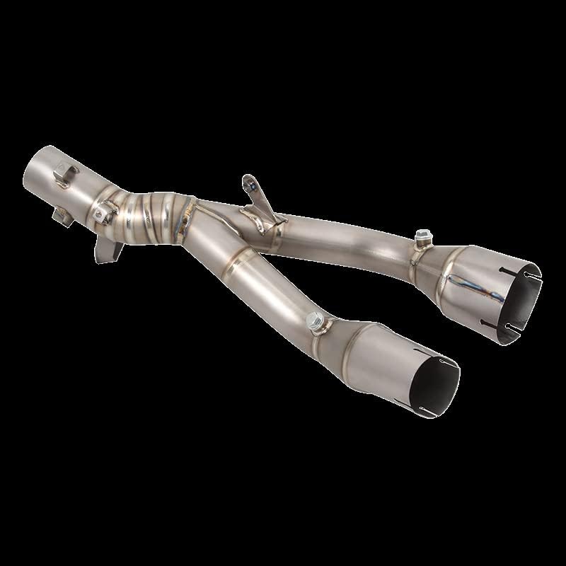 スリップオン オートバイの排気修正されたシステムミドルリンクパイプ