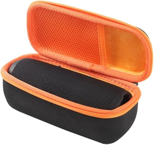 Image of Travel Carry Case for New JBL Flip 7, 6, 5, 4, 3 Portable Speaker, Shockproof, Dustproof, Protective Cover Storage Bag (EVA Box Orange)