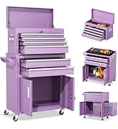 INTERGREAT 8 Drawers Tool Chest, 42'' Large Rolling Tool Chest with Drawers, Detachable Top Tool ...