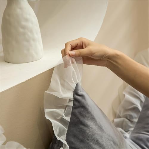 Image of Headboard Pillow PP Cotton Filler Large Bolster Pillows Backrest Support Sitting Up Reading Pillow in Bed Velvet Rest Upholstered Headboard Pads, (Grey, 59 inchx59 inch)