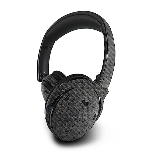 Image of MightySkins Carbon Fiber Skin Compatible with Bose QuietComfort 45 Headphones Scratched Up | Protective, Durable Textured Carbon Fiber Finish | Easy to Apply | Made in The USA