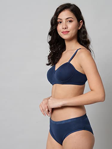 Image of Women Sexy Cotton 2 Piece Bra and Panties Lingerie Set for Honeymoon | Anniversary | Everyday Bra Panty Combo