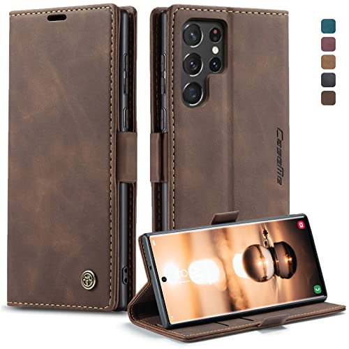 Capa para Galaxy S22 Ultra 5G, capa carteira para Galaxy S22 Ultra Classy, capa flip fólio com supor