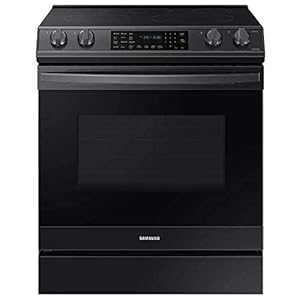 SAMSUNG 6.3 Cu Ft Smart Front Control Slide-In Electric Range Kitchen Stove w/ Air Fry, Convention+, Wi-Fi, Large Oven…