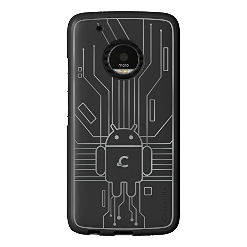 Cruzerlite Bugdroid Circuit Custodia per Motorola Moto G5 Plus, Nero