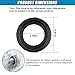 DUSCOKE 25PCS M14 Car Oil Drain Plug Gasket - Rubber Sealing Gasket Replacement for #F5TZ-6734-BA, Car Engine Oil Pan Crush Washers Rubber Ringsfor Ford, Mercury, Lincoln (M14)