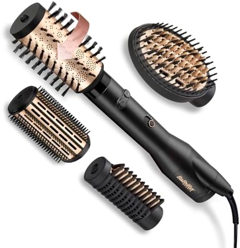 BaByliss Big Hair Luxe Rotierende Warmluftbürste, Föhnbürste mit ...