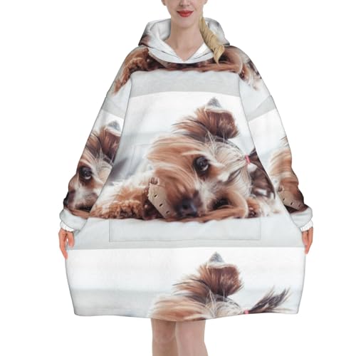 Sweat à capuche couverture Yorkshire avec manches et poches pour adulte