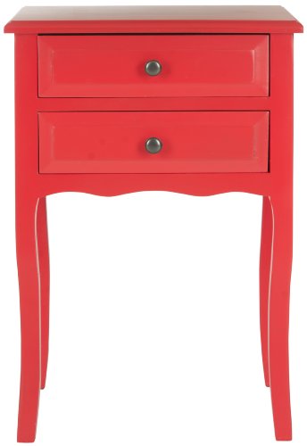 Safavieh Home Collection Lori Hot Red 2-Drawer End Table #TOP2