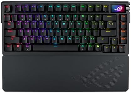 ROG Azoth Extreme 75% Custom Gaming Keyboard, Aluminum Chassis, Carbon Fiber Positioning Plate, Adjustable Gasket Mount, 3 Layer Dampening, Color OLED Touchscreen, ROG NX Storm Switches, PBT Keycaps