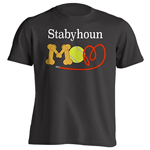 Funny Stabyhoun Mom Dog Breed T-Shirt - Black Unisex Style - LG