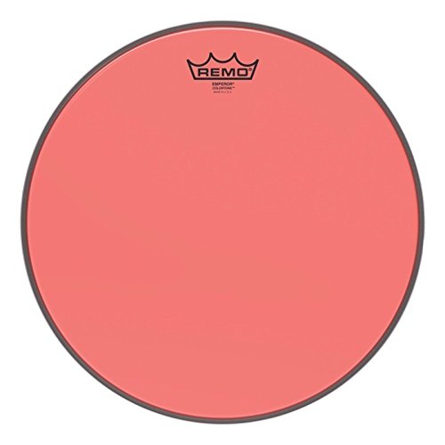 Peau Remo Colortone Emperor Clear rouge 10 pouces BE-0310-CT-RD pour tom de batterie
