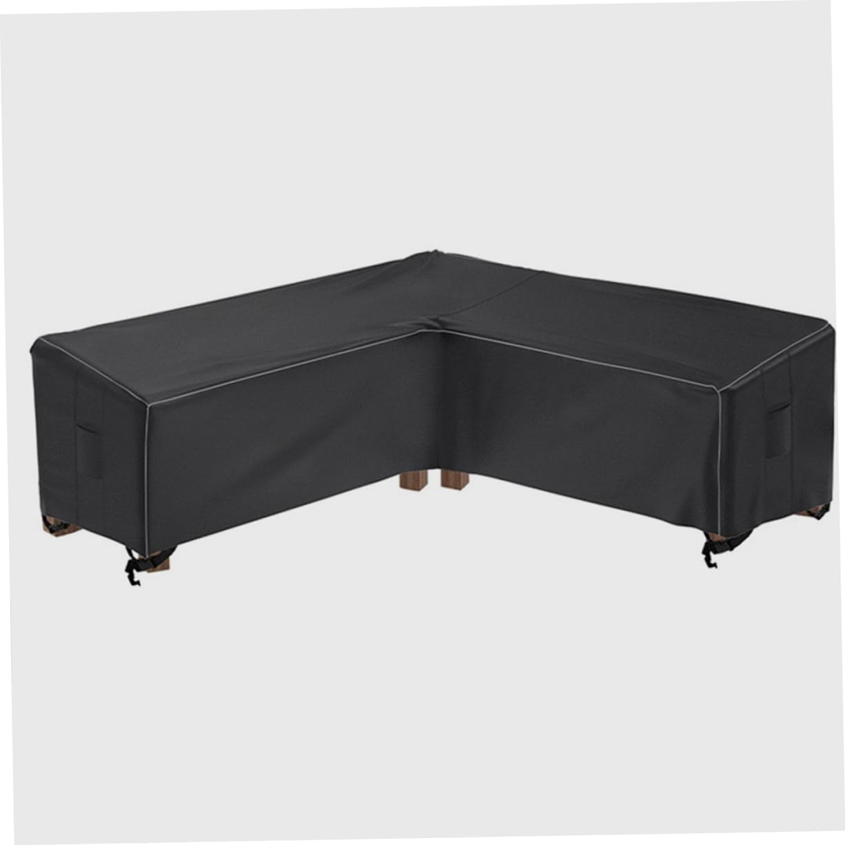 VICASKY Outdoor Sectional Sofa Cover Heavy Duty Weatherproof Shaped Couch Protector Made of Oxford Fabric for Garden Patio Furniture Windproof Design