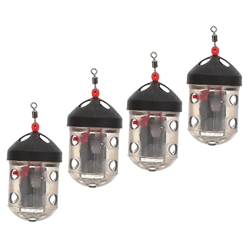 JOINPAYA 2sets Bait Cage Fishing Nest Device Lightweight and Portable Bait Thrower Gear for Easy for Fishing Enthusiasts Transparent ?mm 4pcs*2