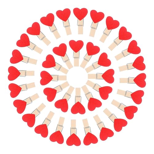 PYEUIFT 90 Pezzi Mini Mollette Legno Piccole Mollettine Per Foto Fotogirlande Decorazione Casa Fai Da Te Mollette Piccole Legno Cuori Decorativi Per Bambini