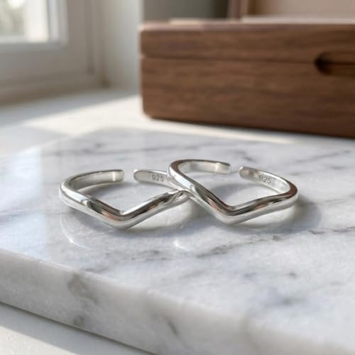 Image of MJ 925 Simple Yet Elegant Silver Toe Rings (Leg Finger Rings) in Pure 92.5 Sterling Silver for Women | With Certificate of Authenticity | Chandi Bichiya |