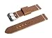 20mm Antique Tan Full Thickness Italian Leather Watch Band with Satin Finished Stainless Steel Buckle
